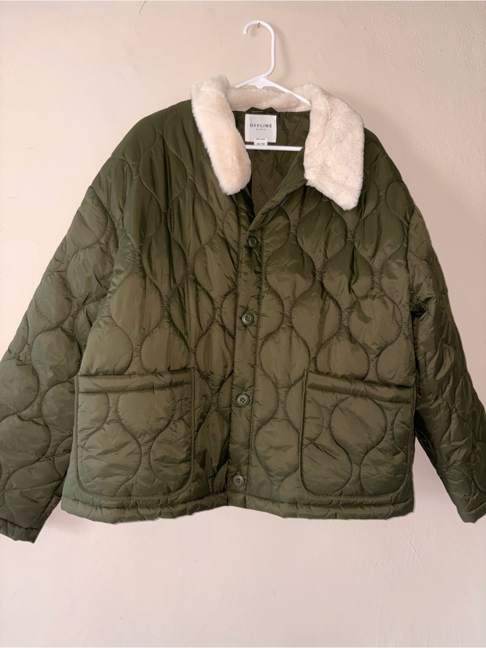 Offline by Aerie green quilted core jacket XXL